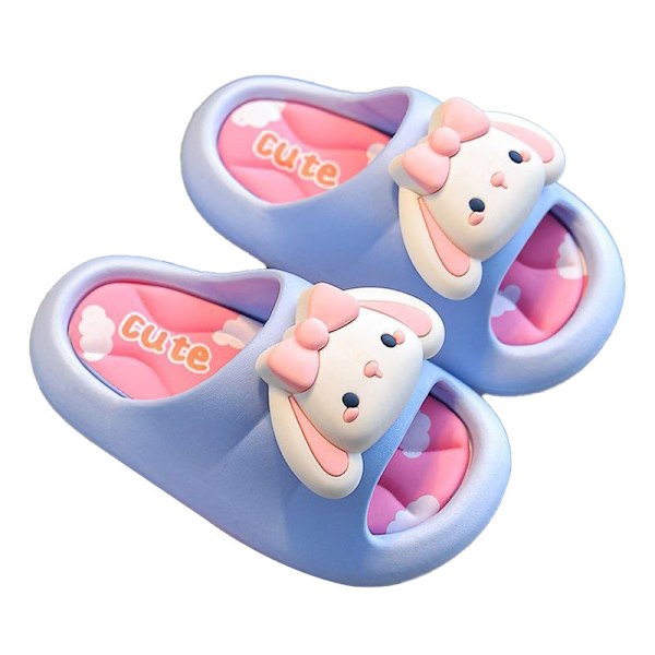 Bunny Toddler Slides Topp-Slippers for Gutter og Jenter - Barne-Slidesandaler Blue#2 34-35