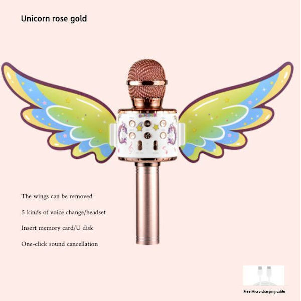 Trådlös Bluetooth hemmikrofonhögtalare för barn en USB color2