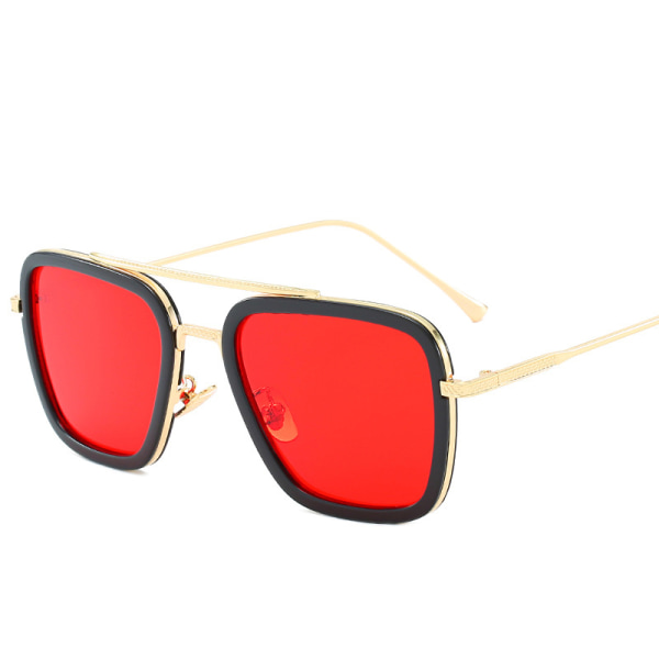 Retro Aviator Solglasögon fyrkantig metallram Style 7