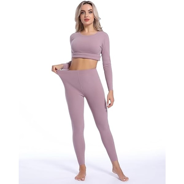 Termisk Underundertøjssæt til Kvinder - Ultrablødt Langt Underundertøj, Basislag Purple XL