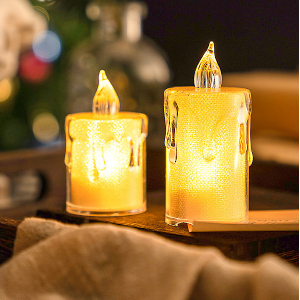 LED Flameless Stearinljus värmeljus 4.7*11cm