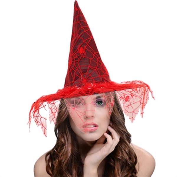 Halloween-hekshatt i netting Red