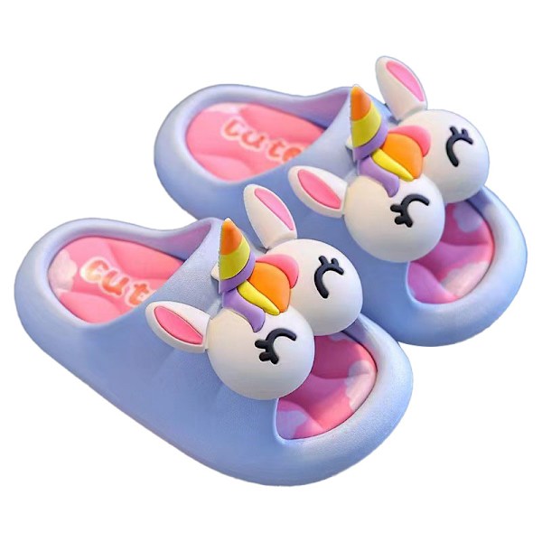Bunny Toddler-liukumattomat tossut pojille ja tytöille, lasten liukumattomat sandaalit Blue#1 26-27