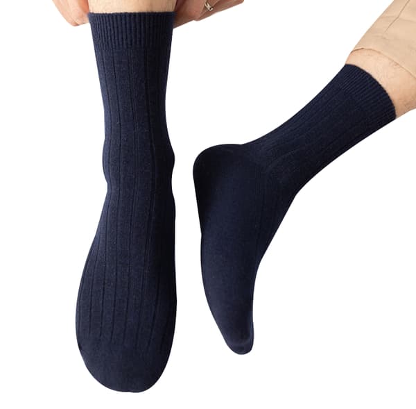 Herr 5 Par Ullstrumpor Tjocka Varma Vinterstrumpor navy blue