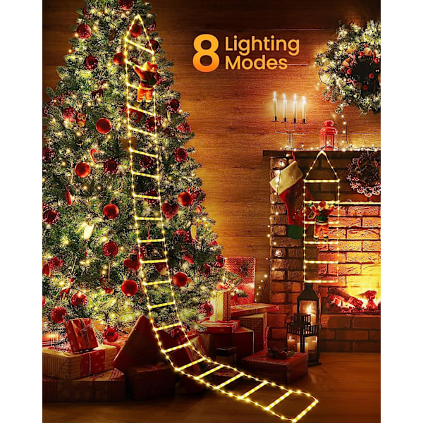 LED Julelys 10FT Julepynt Stige Lys Warm White