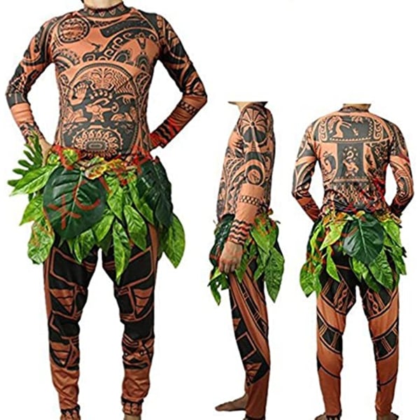 Maui-tatuointi T-paita ja housut Cosplay-asu 2XL