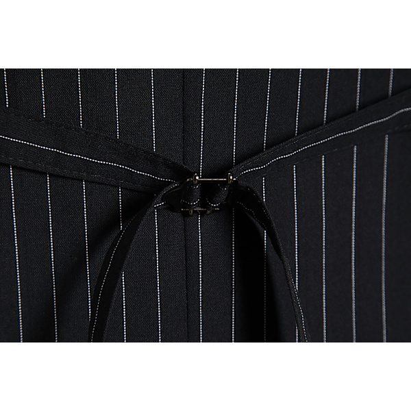 Herrkostym väst slim fit väst affärsväst för kostym smoking black M