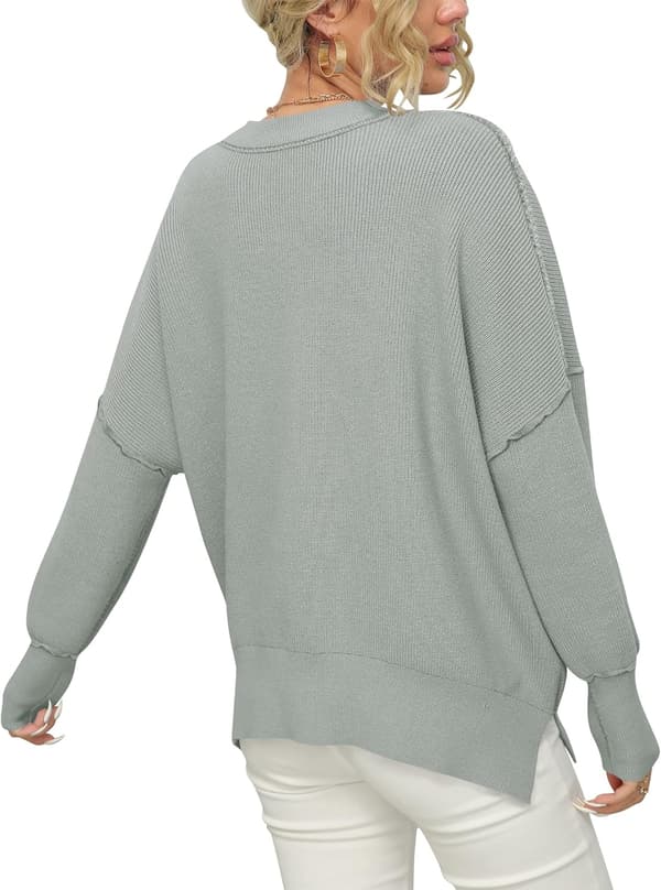 Hettegenser med flaggermusarmer for kvinner Grey L