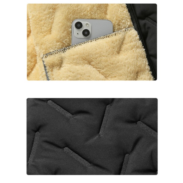 Herrar Vinter Sherpa Fodrad Jacka Zip Up Tjock Varm Kavaj 4XL