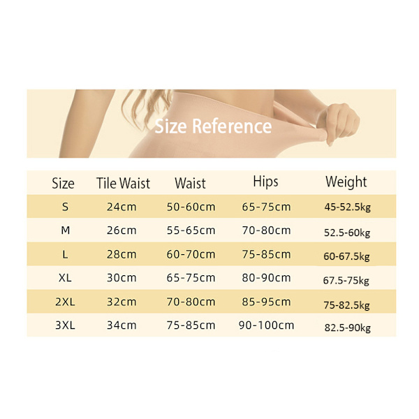 V-ringad Body Shapewear för kvinnor Apricot M