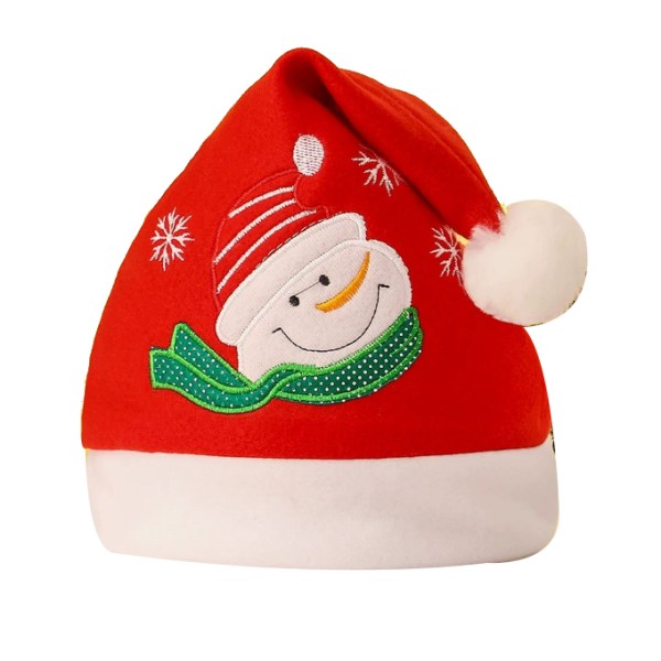 Mjuk plysch cap för julfesttillbehör Snowman