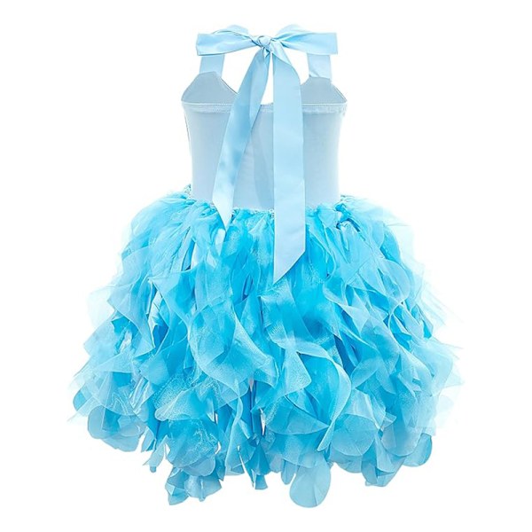 Tutu-klänning för flickor, Glittrande Sekvenstull Prinsessfödelsedagsklänning Blue 10T