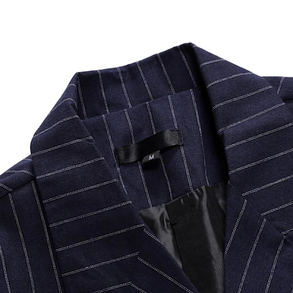 Herre Casual Blazer Jakke Ternet Navy Blue 2XL
