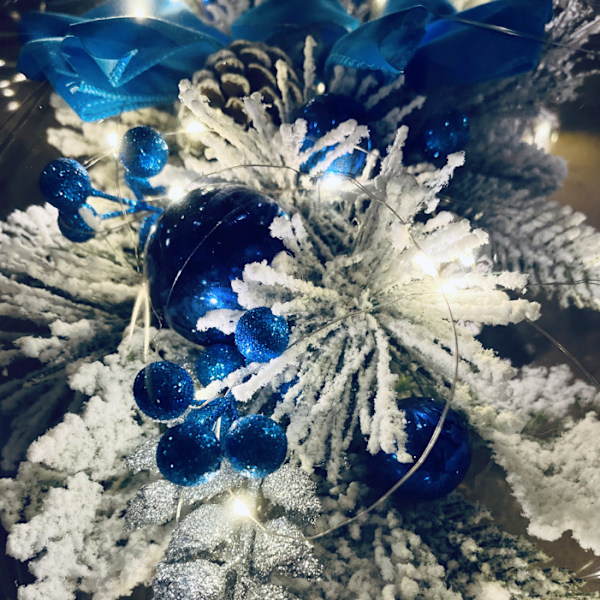 Upplyst julpynt för trappor blue