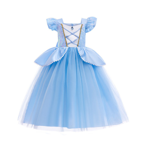 Princess Cinderella kostym för flickor Barn Cosplay Klänning Carnival Outfit 130