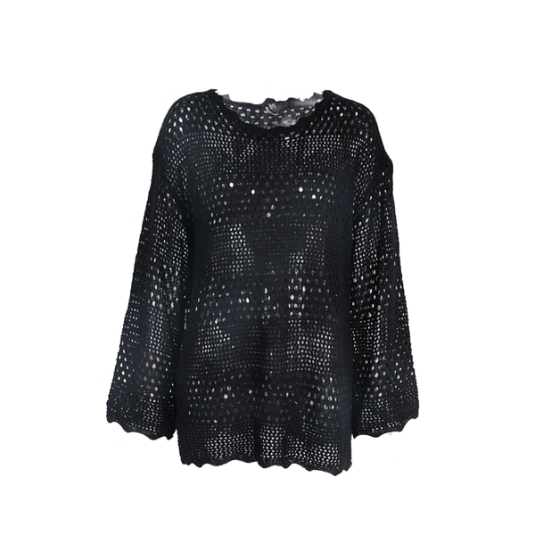 Damernas Baddräkt Stickad Strandklänning Sommar Badkläder black XL
