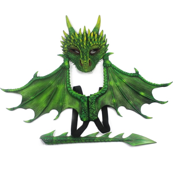 Halloween barnfest dekorationer, Dragon Wings Tail green