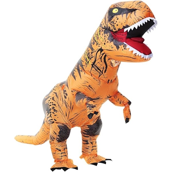 Uppblåsbar Dinosauriekostym för Vuxna, Dinosaurie Uppblåsbar Kostym för Vuxna Brown