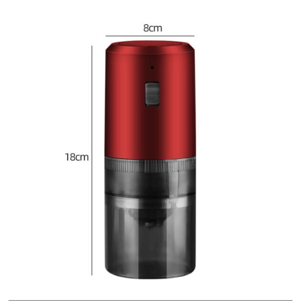 Bärbar USB-driven Elektrisk Kaffekvarn för Hemmet Red