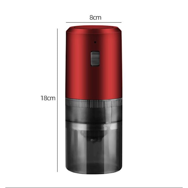 Bærbar USB Hjem Elektrisk Kaffe Kvern Red