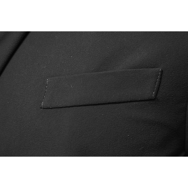 Miesten Blazer, Kaksipainikkeinen Slim Fit -Blazertakki Black M