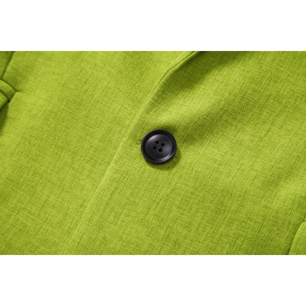 Slim Fit kavaj för män, lätt kostymjacka, 1 knapp green M
