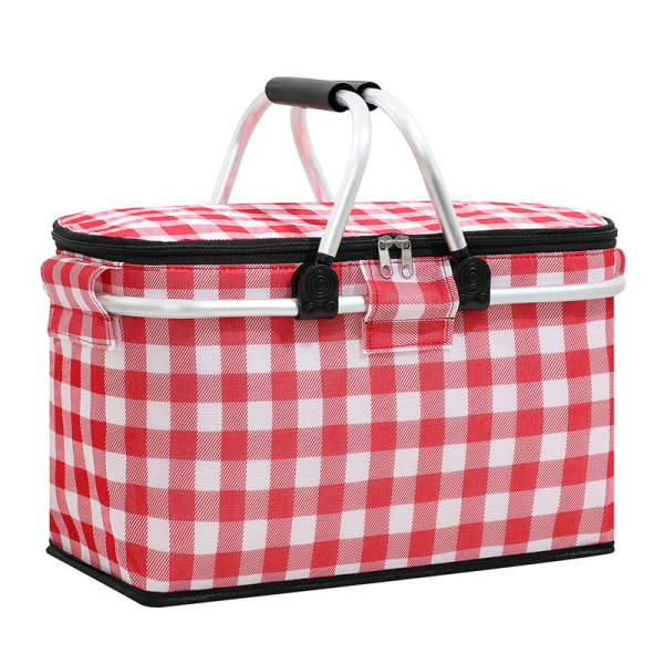 Hopfällbar picknickkorg Isolerad picknickkorg Red