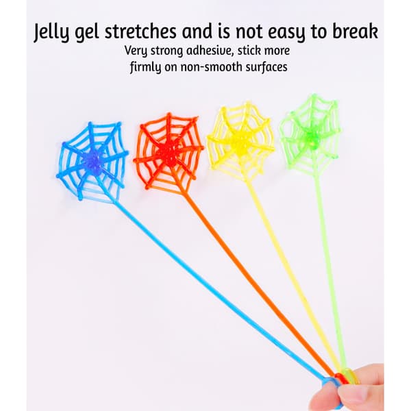 15 stk. Sjov Børnefødselsdagsfest Gave Mini Klæbrig Edderkoppespind Legetøj Multicolor -15pcs