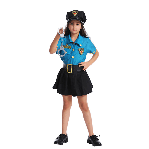 Flickans polis kostym set 135-150cm