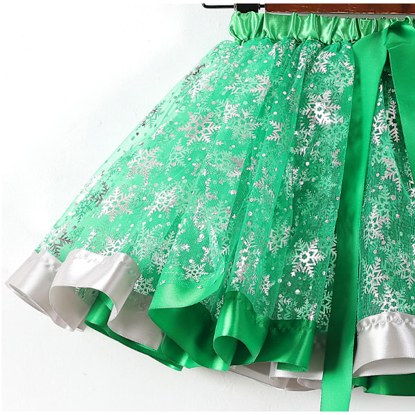 Jul Tutu Kjol Röd Layered Balett Julfest green M