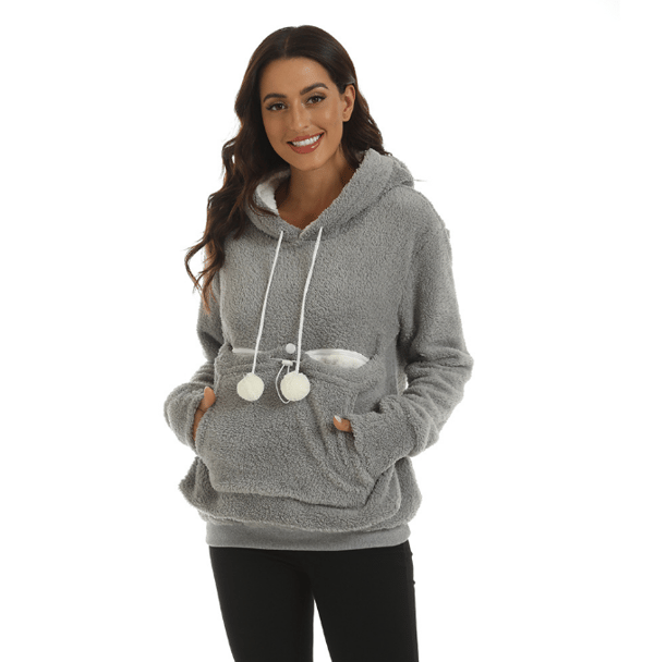 Fuzzy Hoodies Pullover Hoodie dam pink XL