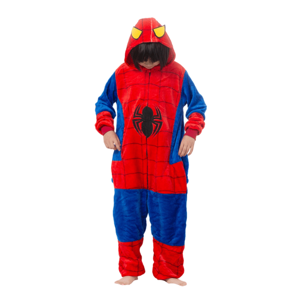 Unisex Aikuisten Onesie-Pyjamat Halloween-Eläinpuku Cosplay-Uniapuku Kotiasu spiderman XL