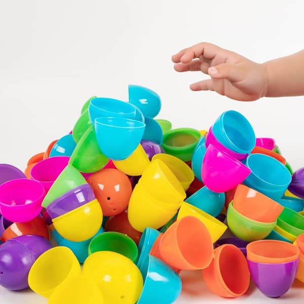 Fyllbara Påskägg, Bulk Färgglada Ljusa Plastpåskägg 100-pack