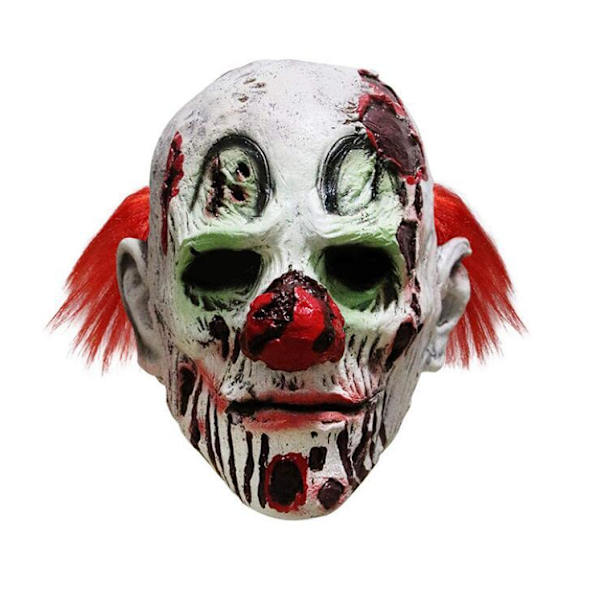 Halloween-pelottavat naamiot Lateksipelottavat klovnaamiot White Red
