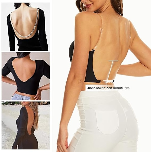Dame Low Back Bh Deep U Bh Black XL