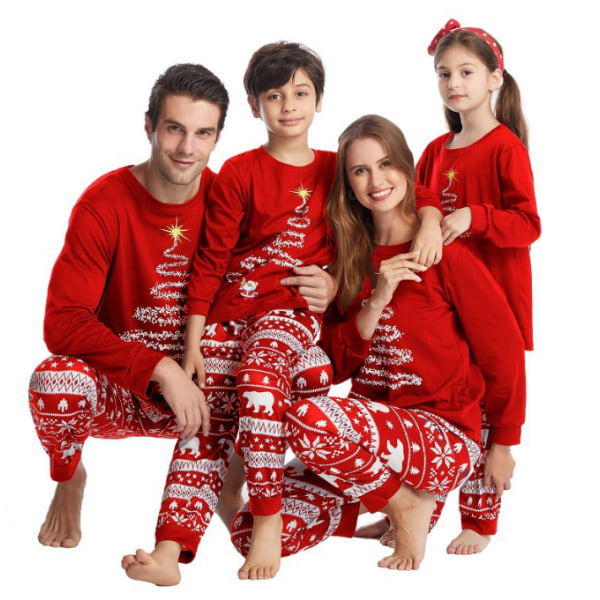 Familj Jul Pyjamas Set Pojkar Flickor Semester Pjs Baby 18M