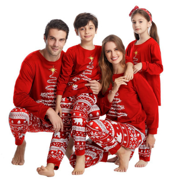 Familj Jul Pyjamas Set Pojkar Flickor Semester Pjs Kids 10T
