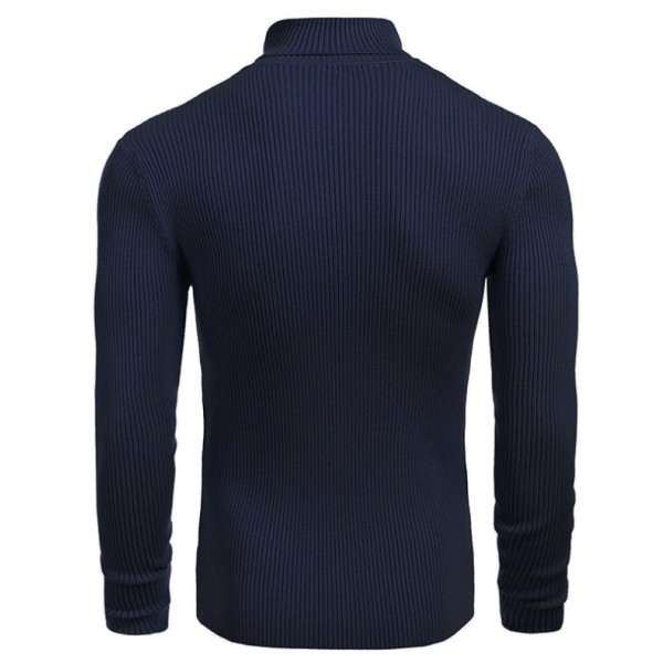 Mænds Højhalset Trøje Langærmet Trøje Dark Blue XL