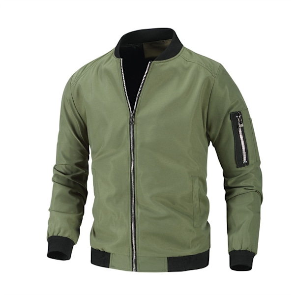 Mænds Bomberjakker Varsity Flight Jacket Green 4XL