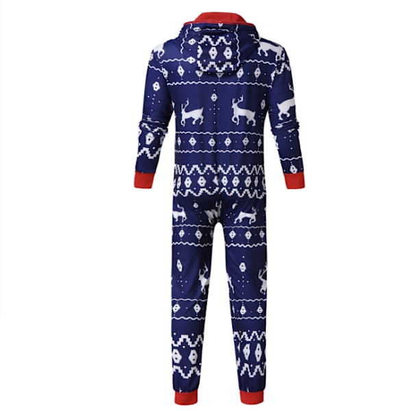 Julfamiljsmatchande pyjamas Hoodies blue L