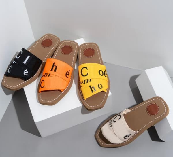 Alphabet Webbing Tykke Bunds Slippers til Kvinder Black 41