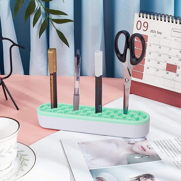 Silikon Makeup Borst Hållare Verktyg Organizer Green