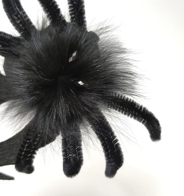 Halloween Sort Spinder Dødsmand Maske Black