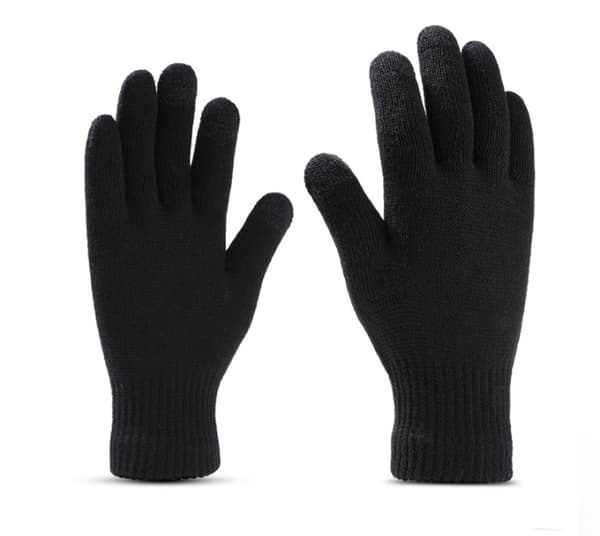 Unisex Vinter Ullhatt, Halsduk og Hanske Sett Gray