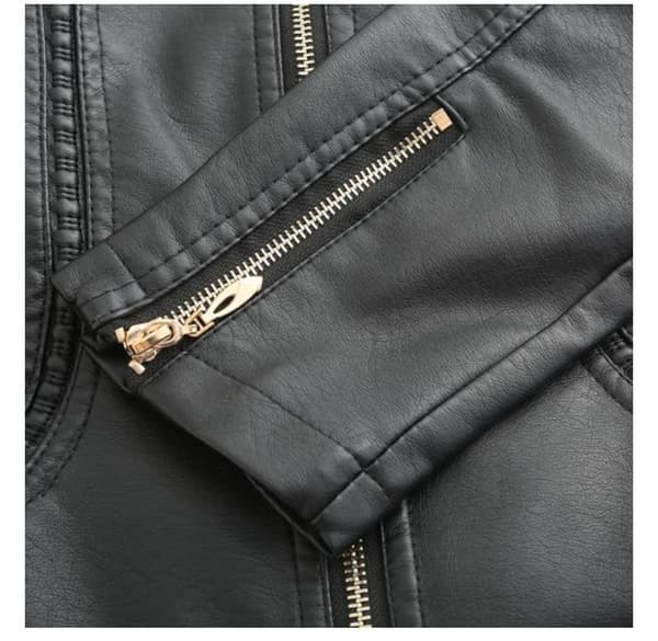 Damkonstläder Kort Casual Slim Jacka Red XL