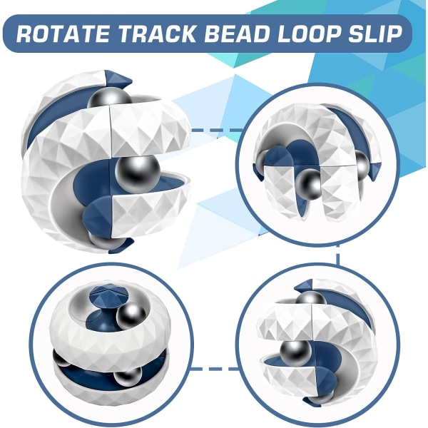 Orbit Bold Legetøj, Fidget Cube Puslespil Bold Spinde Legetøj White