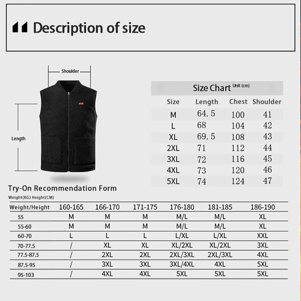 8 Zoner Opvarmet Fleecevest til Mænd og Kvinder, Batteri Ikke Inkluderet XL