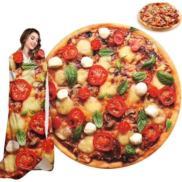 Matta i form av en tortilla, rolig äggpläd Q1 90*90cm