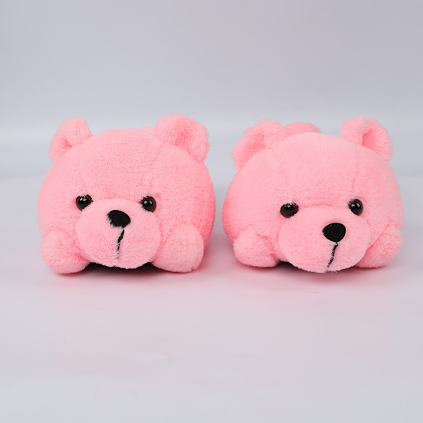 Teddybjørn Søte Plysj Dyresko Inne Sko Hjem Soverom Tøfler Pink