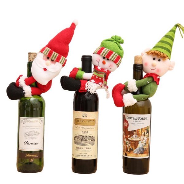3 stk. Julepynt til Vinflasker 3PCS